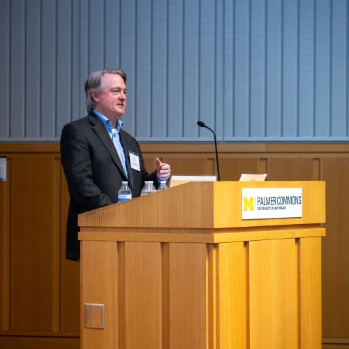 Dr. Frank Slack presents his keynote address.